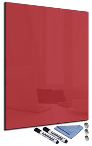Magnetická sklenená tabuľa 100x50cm - rudá
