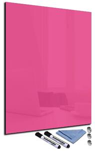 Magnetická sklenená tabuľa 60x70cm - růžová