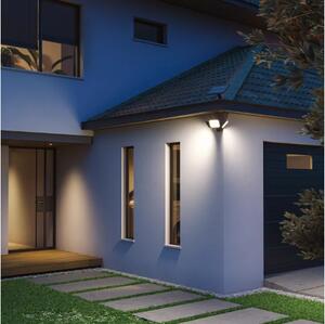 Solárne nástenné svietidlo so senzorom LED 5000K čierna IP65 PHILIPS UltraEfficient Zyren 8721103105455