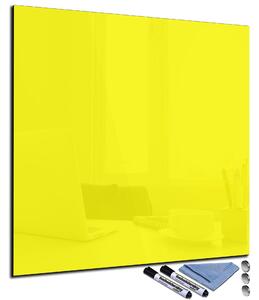 Magnetická sklenená tabuľa 70x70cm - žlutá