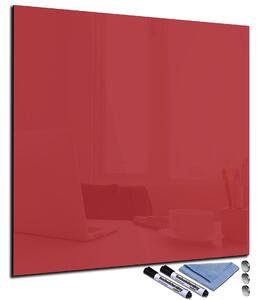 Magnetická sklenená tabuľa 65x65cm - rudá