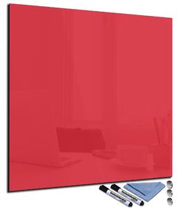Magnetická sklenená tabuľa 40x40cm - červená