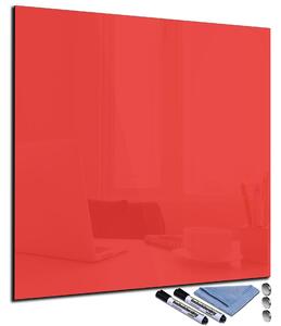 Magnetická sklenená tabuľa 55x55cm - červená