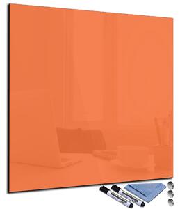 Magnetická sklenená tabuľa 55x55cm - oranžová