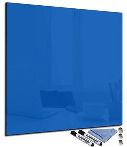Magnetická sklenená tabuľa 65x65cm - modrá