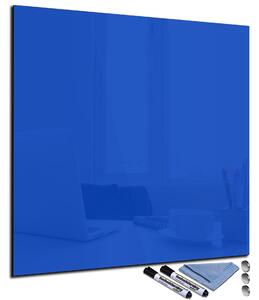 Magnetická sklenená tabuľa 50x50cm - královská modrá