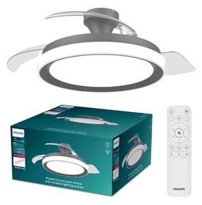 Stropný ventilátor so svetlom LED 2700–6500K čierna IP20 PHILIPS Bliss 8721103096043