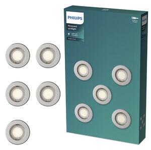 Zapustené svietidlo GU10 nikel IP20 PHILIPS Peridot 8721103037176 balenie 5 ks