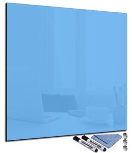 Magnetická sklenená tabuľa 40x40cm - nebeská modrá