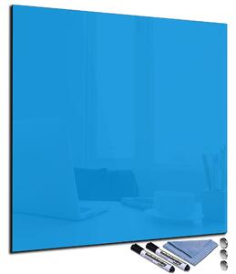 Magnetická sklenená tabuľa 70x70cm - pomněnková modrá