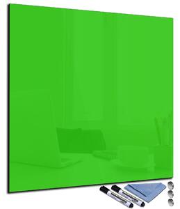 Magnetická sklenená tabuľa 70x70cm - apple zelená