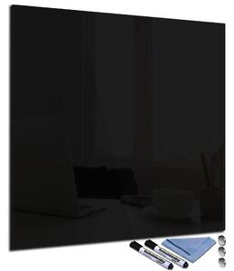 Magnetická sklenená tabuľa 70x70cm - černá