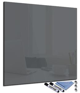 Magnetická sklenená tabuľa 40x40cm - tmavě šedá