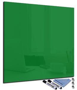 Magnetická sklenená tabuľa 65x65cm - zelená