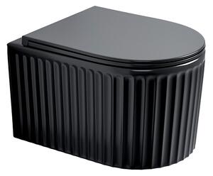 Hydrosan Závesná WC misa so SoftClose sedadlom LUMA BL RIM 03, čierna