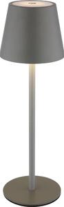 Globo 58488G-LED stmievateľná dotyková nabíjateľná vonkajšia stolná lampa VANNIE 3W/5V IP54 1800mAh sivá