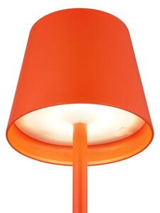 Globo 58488R-LED stmievateľná dotyková nabíjateľná vonkajšia stolová lampa VANNIE 3W/5V IP54 1800mAh červená