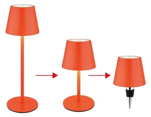 Globo 58488R-LED stmievateľná dotyková nabíjateľná vonkajšia stolová lampa VANNIE 3W/5V IP54 1800mAh červená