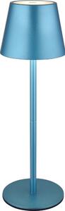 Globo 58488BL-LED Dotykovo stmievateľná nabíjateľná vonkajšia stolová lampa VANNIE 3W/5V IP54 1800mAh modrá
