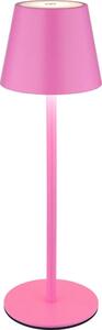 Globo 58488P-LED stmievateľná dotyková nabíjateľná vonkajšia stolná lampa VANNIE 3W/5V IP54 1800mAh ružová