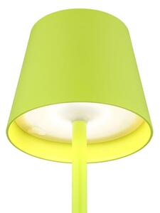 Globo 58488NG-LED Dotykovo stmievateľná nabíjateľná vonkajšia stolová lampa VANNIE 3W/5V IP54 1800mAh zelená