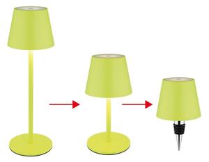 Globo 58488NG-LED Dotykovo stmievateľná nabíjateľná vonkajšia stolová lampa VANNIE 3W/5V IP54 1800mAh zelená