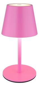 Globo 58488P-LED stmievateľná dotyková nabíjateľná vonkajšia stolná lampa VANNIE 3W/5V IP54 1800mAh ružová