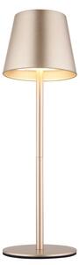 Globo 58488CH-LED Dotyková stmievateľná nabíjacia vonkajšia stolná lampa VANNIE 3W/5V IP54 1800mAh mosadz