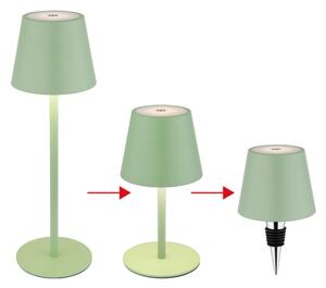 Globo 58488BG-LED Dotykovo stmievateľná nabíjateľná vonkajšia stolná lampa 3 v 1 VANNIE 3W/5V IP54 zelená