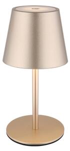 Globo 58488CH-LED Dotyková stmievateľná nabíjacia vonkajšia stolná lampa VANNIE 3W/5V IP54 1800mAh mosadz