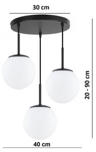 Brilagi - Luster na lanku MILO 3xE27/60W/230V čierny
