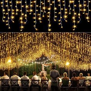 Vianočné svetielka LED záclona FLASH teplá biela 300 LED