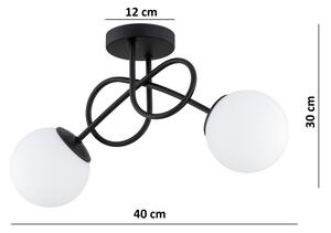 Brilagi - Prisadený luster MILO 2xE27/60W/230V čierny