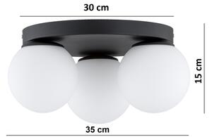 Brilagi - Stropné svietidlo MILO 3xE27/60W/230V pr. 35 cm čierna