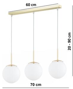 Brilagi - Luster na lanku MILO 3xE27/60W/230V zlatý