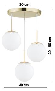 Brilagi - Luster na lanku MILO 3xE27/60W/230V zlatý
