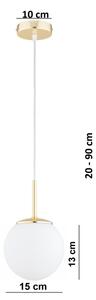Brilagi - Závesný luster na lanku MILO 1xE27/60W/230V zlatý