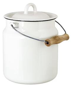 Biela smaltovaná kanvica na mlieko Emil´s Enamel Offwhite - Ø 16*22 cm / 3L - Strömshaga