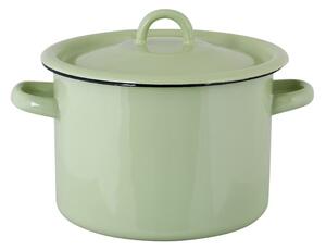 Zelený smaltovaný hrniec s vekom Emil´s Enamel Green - Ø 18*17cm / 3L - Strömshaga