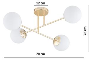 Brilagi - Prisadený luster MILO 4xE27/60W/230V zlatý