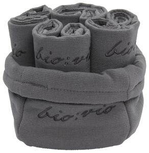 SADA UTERÁKOV NA TVÁR, 30/30 cm, antracitová Bio:Vio - Kúpeľňový textil