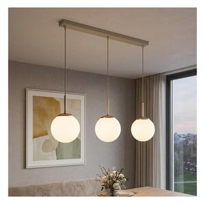 Brilagi - Závesný luster MILO na lanku 3xE27/60W/230V béžová/zlatá