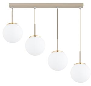 Brilagi - Závesný luster MILO na lanku 4xE27/60W/230V béžová/zlatá