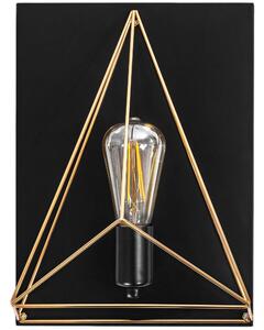Toolight - Nástenná lampa Bello - čierna / zlatá - APP1095-1W