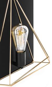 Toolight - Nástenná lampa Bello - čierna / zlatá - APP1095-1W