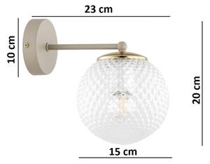 Brilagi - Nástenné svietidlo STELLA 1xE27/60W/230V béžové/zlaté