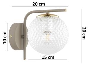 Brilagi - Nástenná lampa STELLA 1xE27/60W/230V béžová/zlatá