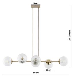 Brilagi - Závesný luster na lane STELLA 6xE27/60W/230V béžová/zlatá