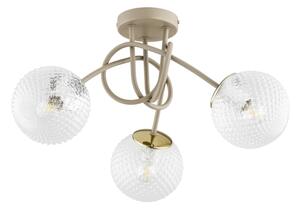 Brilagi - Prisadený luster STELLA 3xE27/60W/230V béžová/zlatá