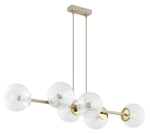 Brilagi - Závesný luster na lane STELLA 6xE27/60W/230V béžová/zlatá